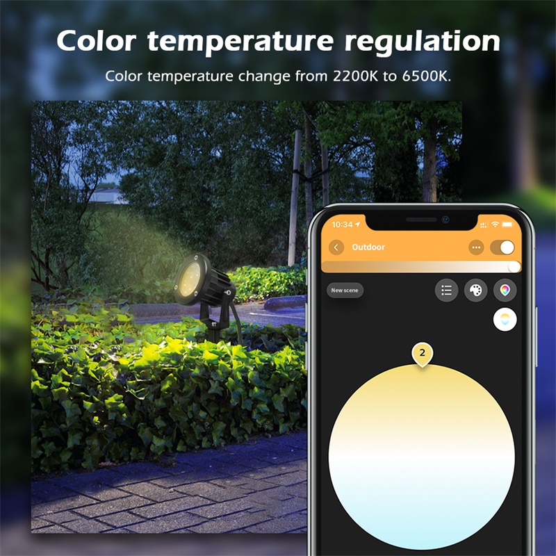 Outdoor smart garden spotlight  app control
