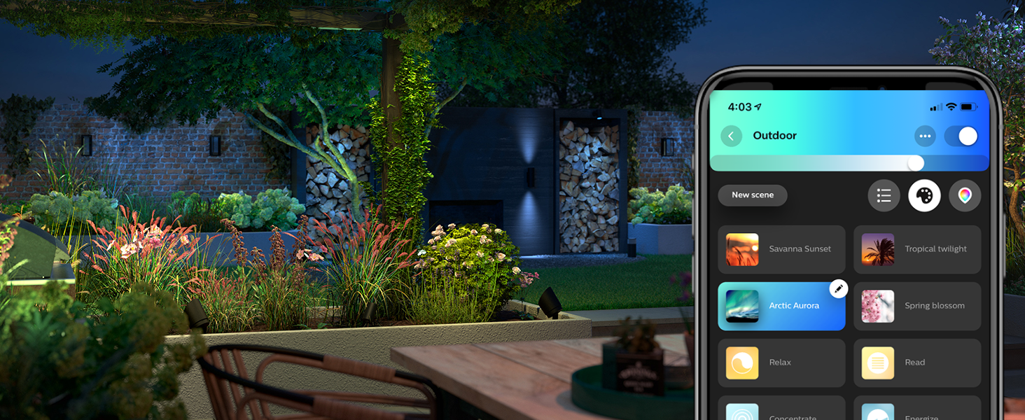 outdoor smart lighting app control